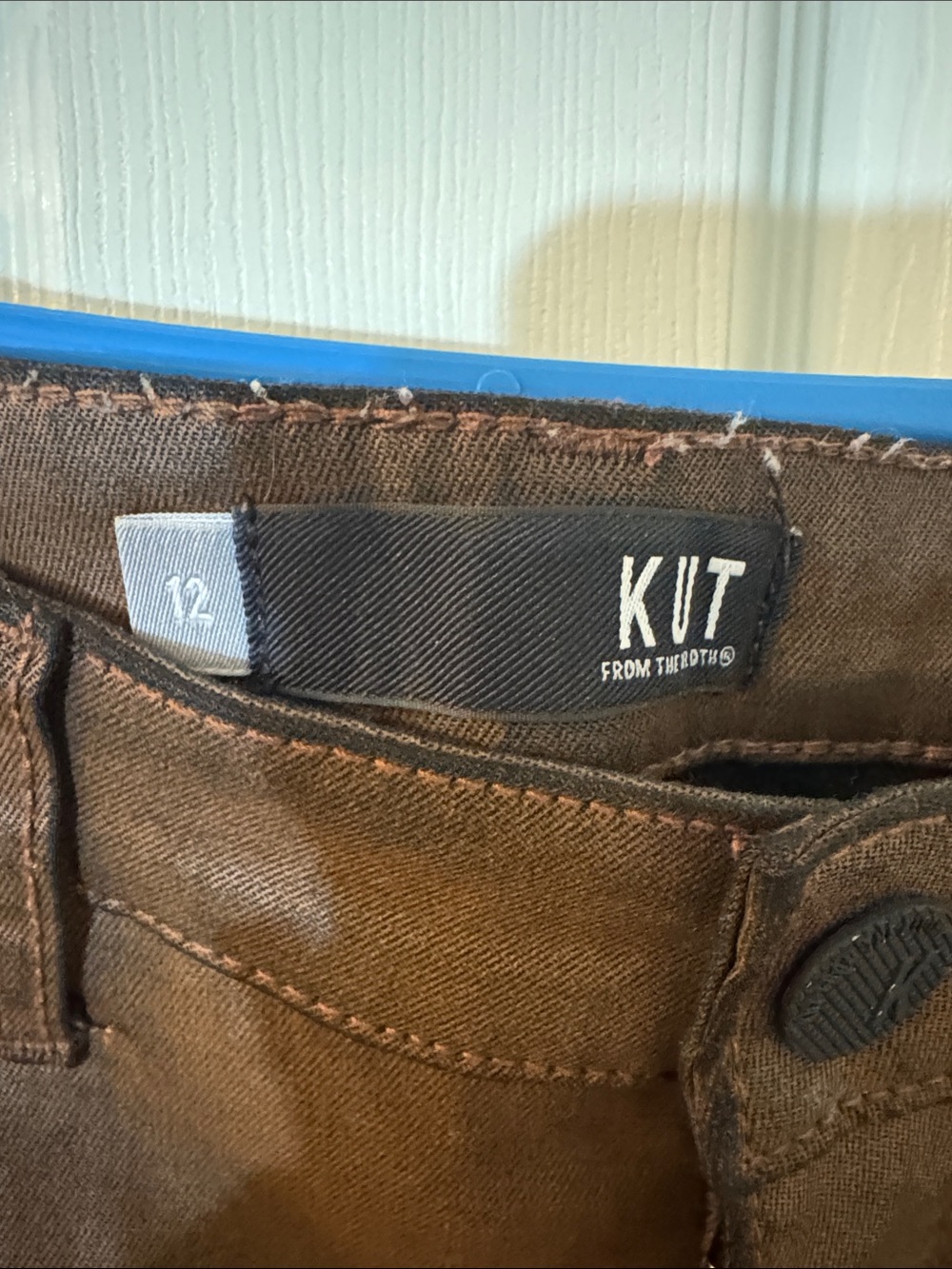Kut from the Kloth donna coated high waisted ankle skinny jeans size 12 - Picture 4 of 4